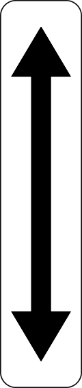 Type GX c (panneaux blancs - flèches) : Type GX - Panneau blanc à flèche(s) latérale(s) (art. 13.2). Petit panneau blanc à bordure noire placé sous un…