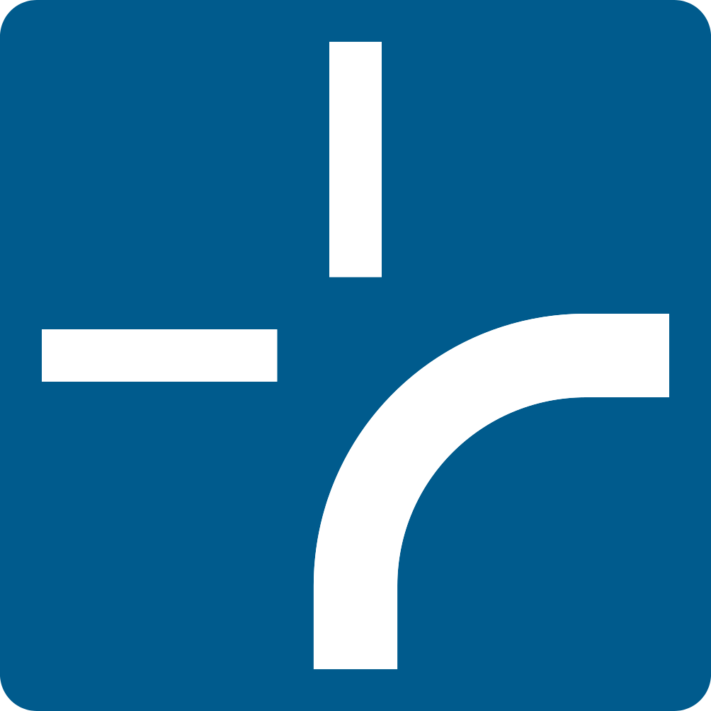 Type VIII : Type VIII (schéma) - Carrefour avec voie prioritaire : la voie prioritaire est indiquée par le tracé le plus é…