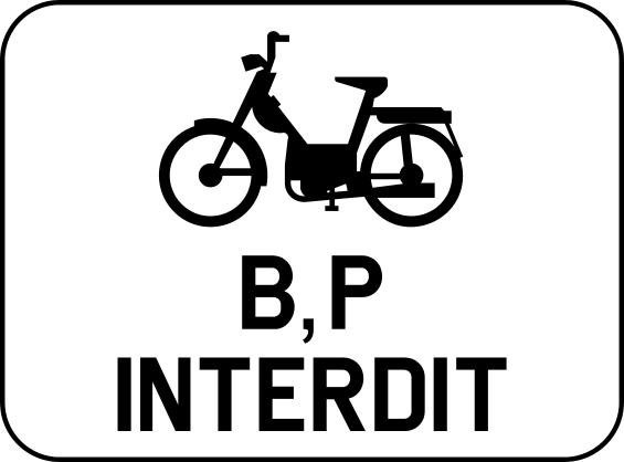 M16 : M16 - Interdit aux cyclomoteurs B et speed pedelecs. Cyclomoteurs classe B et speed pedelecs interdits sur cet…