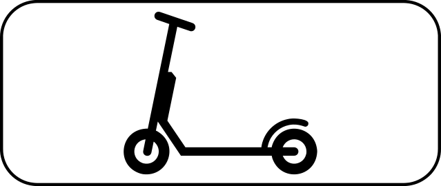 M21 : M21 - Engins de déplacement. Symbole représentant les engins de déplacement (trottinettes, monoroues, hoverboa…