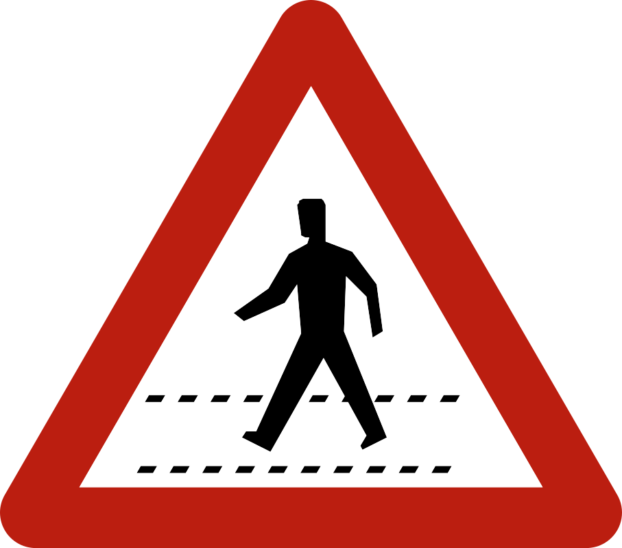 Panneau de signalisation A21 — Passage pour piétons