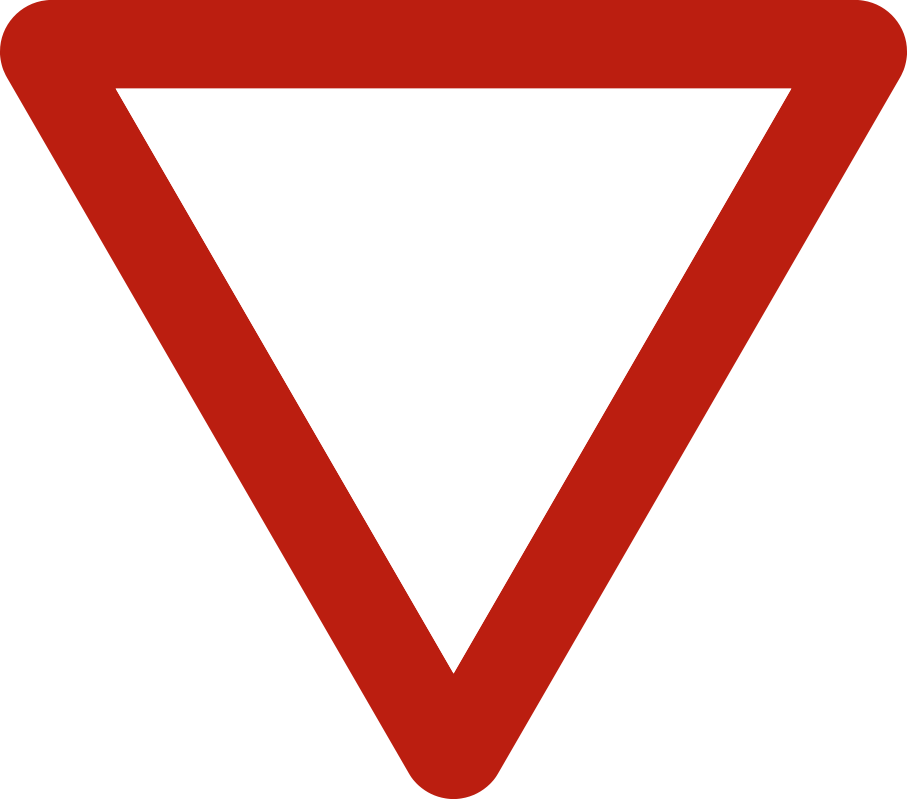 Panneau de signalisation B1 — Cédez le passage
