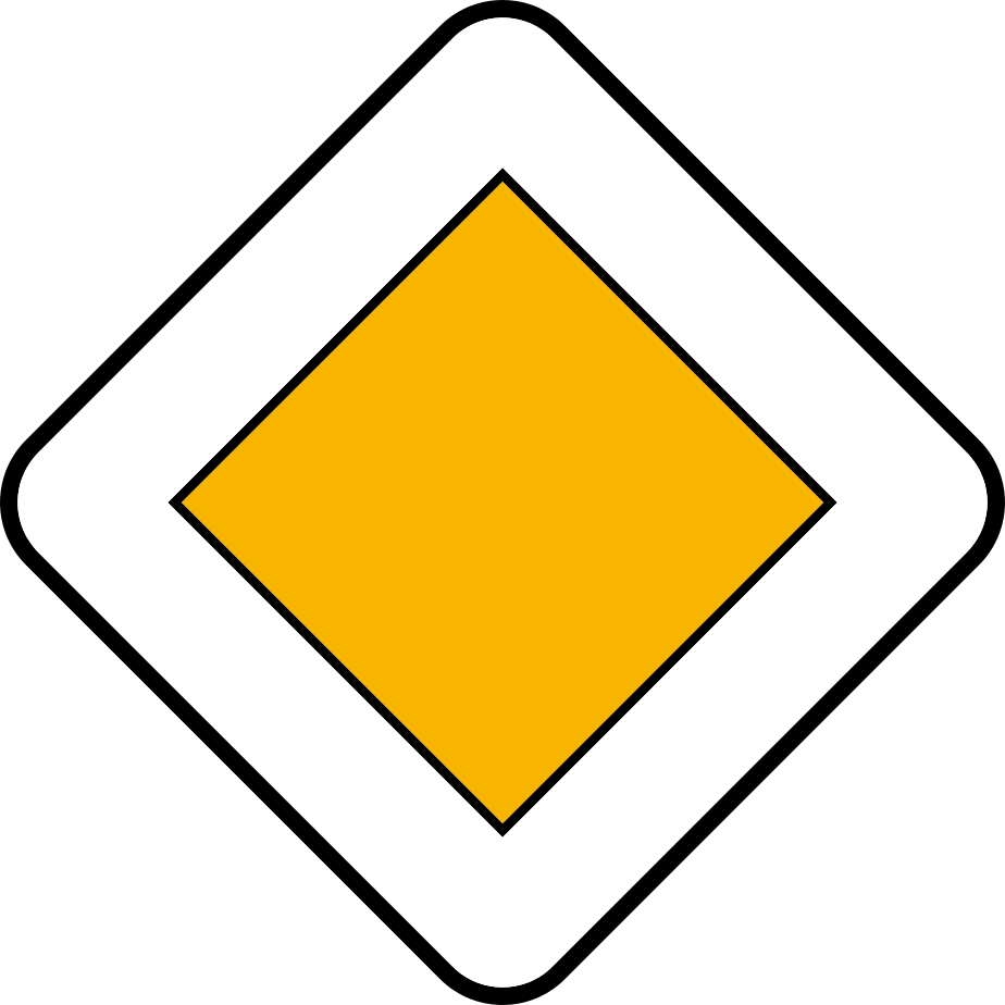 Panneau de signalisation B9 — Route prioritaire