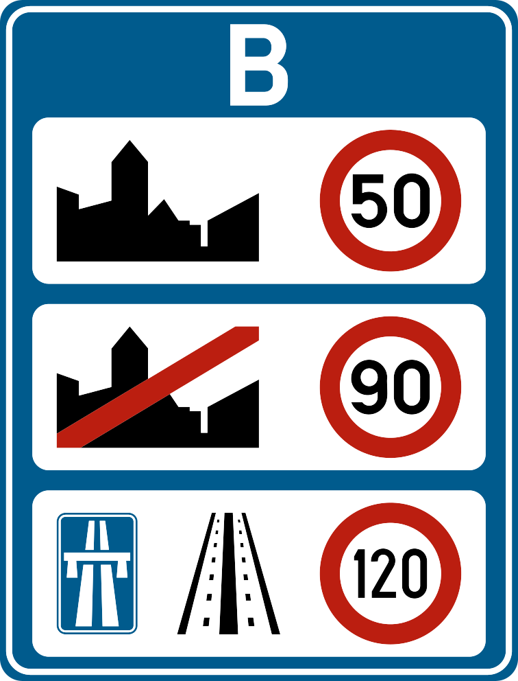 Frontières Belgique (vitesses) : Frontières Belgique - Rappel des limitations de vitesse. Placé près des frontières pour informer les conducteu…