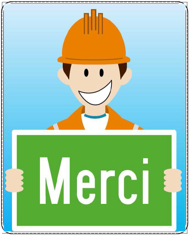Chantier smiley merci : Chantier smiley merci - Panneau de courtoisie. Placé en fin de chantier pour remercier les conducteurs de leur…