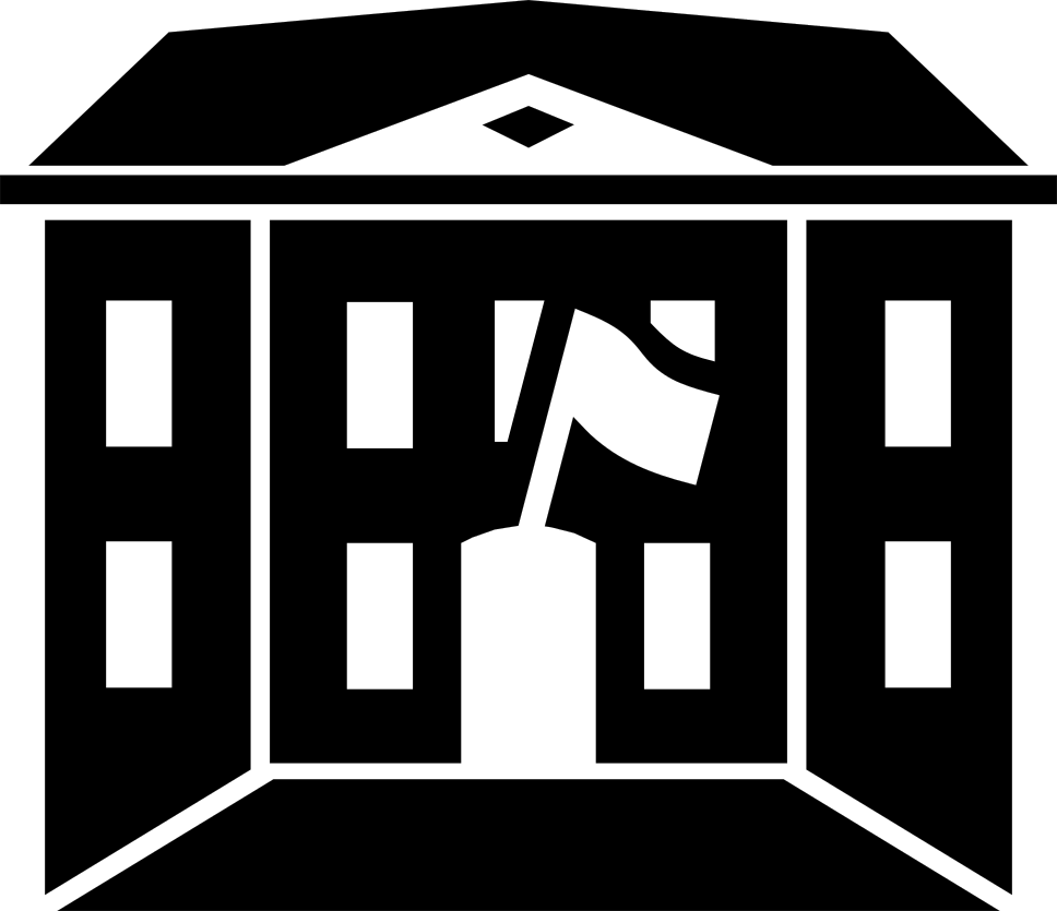 S17 : S17 - Hôtel de ville ou maison communale. Symbole indiquant la direction de l'administration communale (mairie…